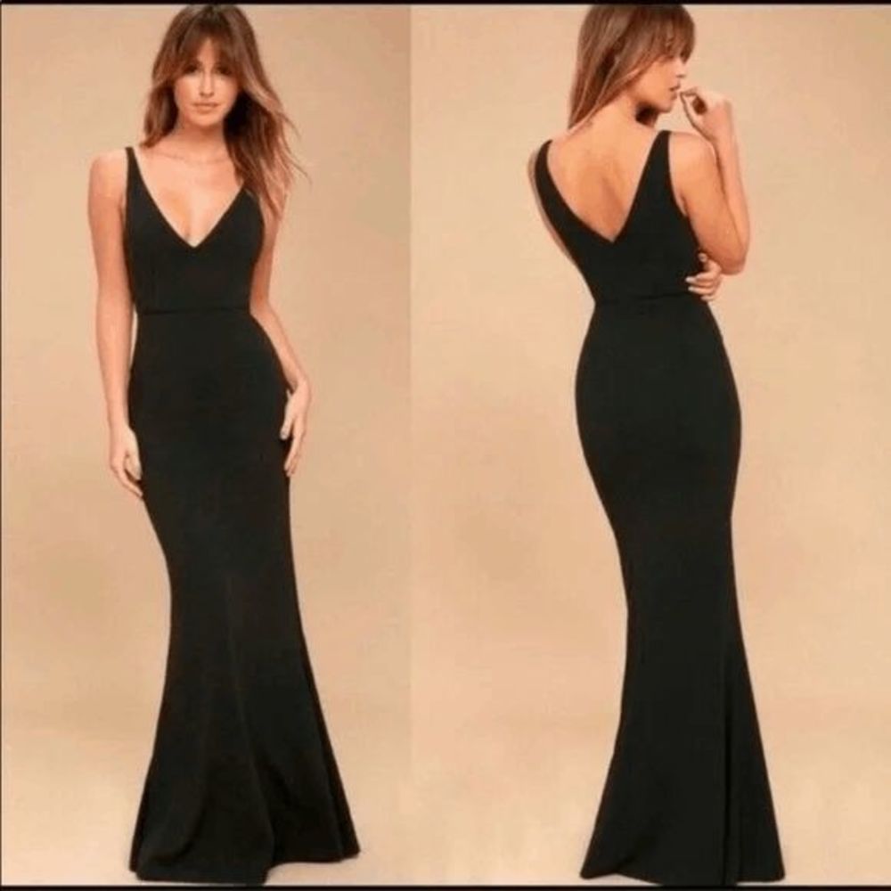 Lulu's Women's Melora Black Sleeveless Maxi Dress Size Small